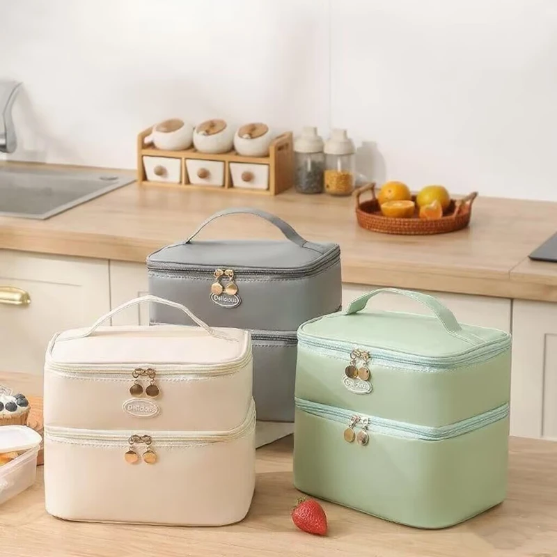 

Waterproof Large Capacity Thermal Food Container Thickened Lunch Box for School Portable Outdoors Camp Park Insulated Lunch Bag