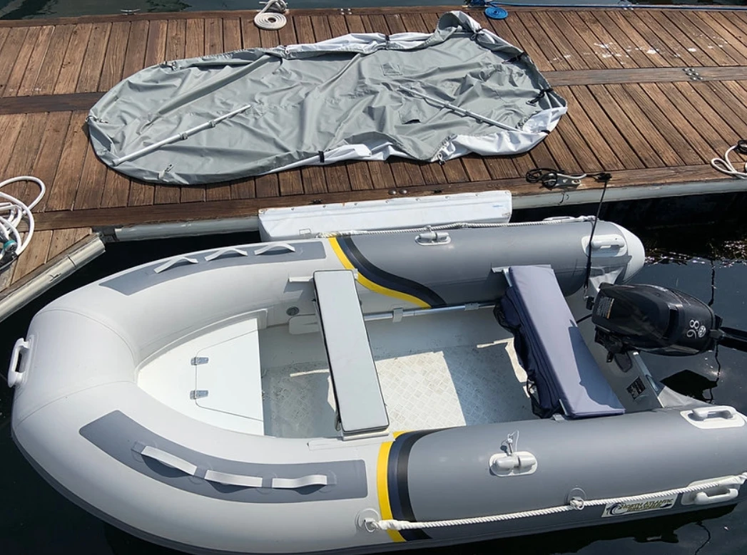 CE Certified Luxury Yacht Small 360 Rib Fiberglass Hull Inflatable Rowing Fishing Boat With Outboard Engine