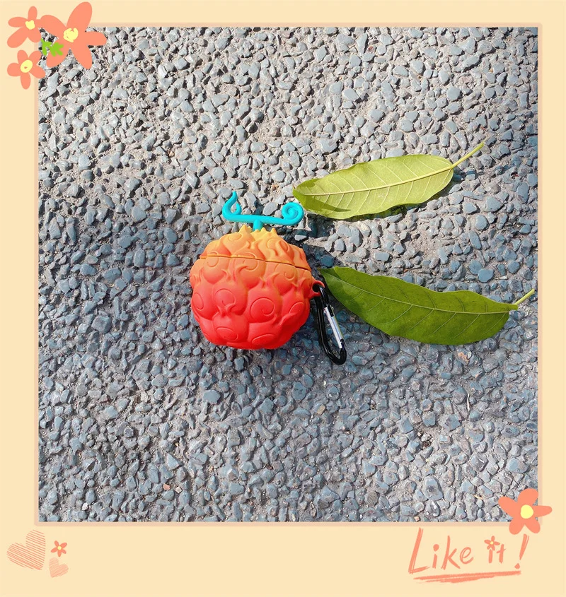 One Piece Devil Fruit For Airpods 4 Case 2024,Anime Silicone Protective Earphone Cover For Airpods Pro 2 Case/Airpods 3 2 1 Case