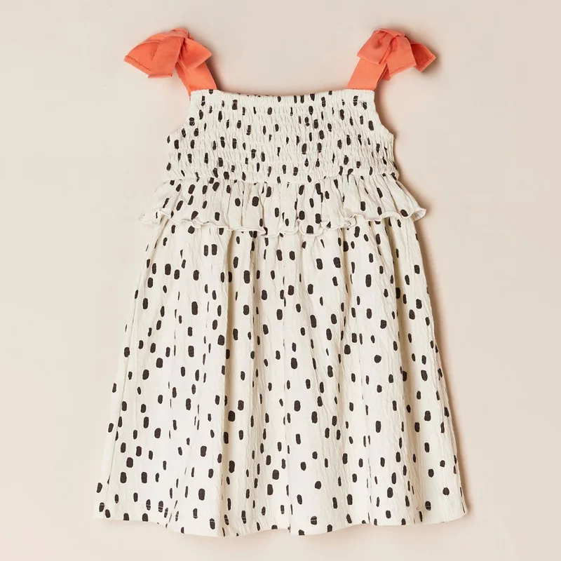 Little maven 2024 New Fashion Summer Dress Cotton Lovely Casual Dot Clothes Children Vestidos Pretty for Kids 2-7 year