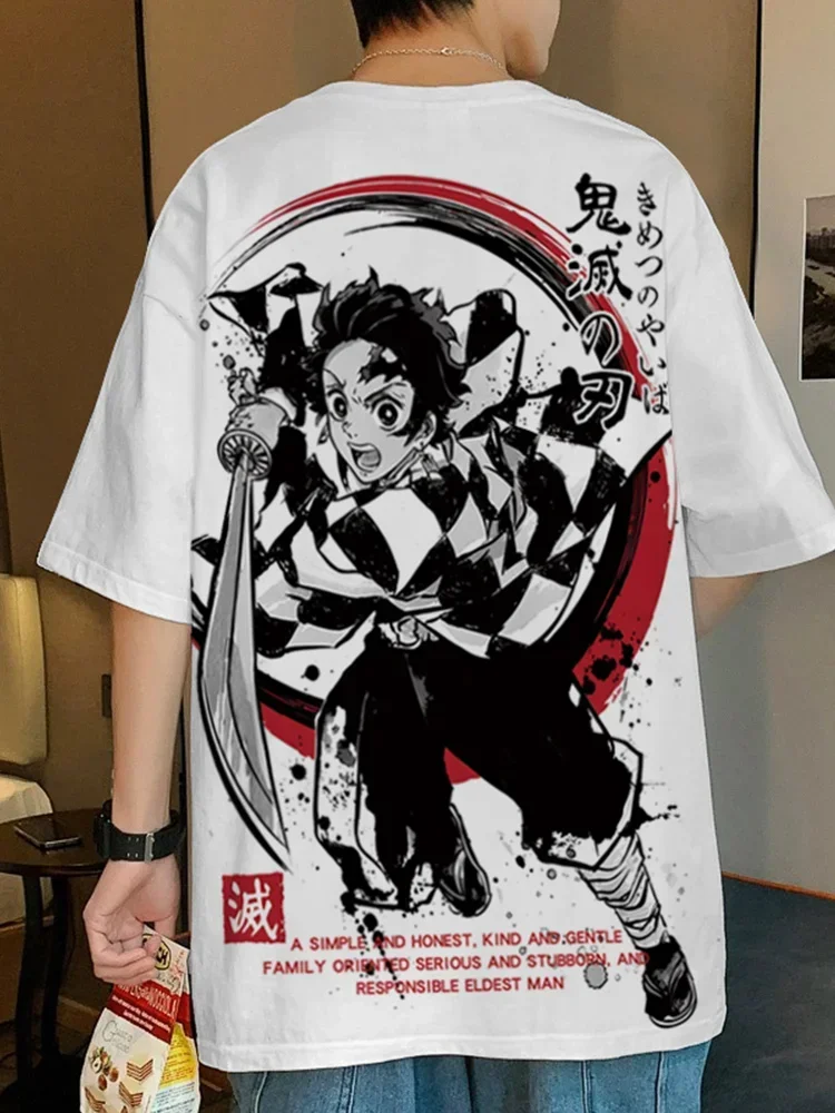 

Футболка с короткими рукавами Evil Blade Ghost Destroyer Blade, мужская футболка с анимационным периферийным принтом, большой размер, унисекс, повседневный топ из чистого хлопка