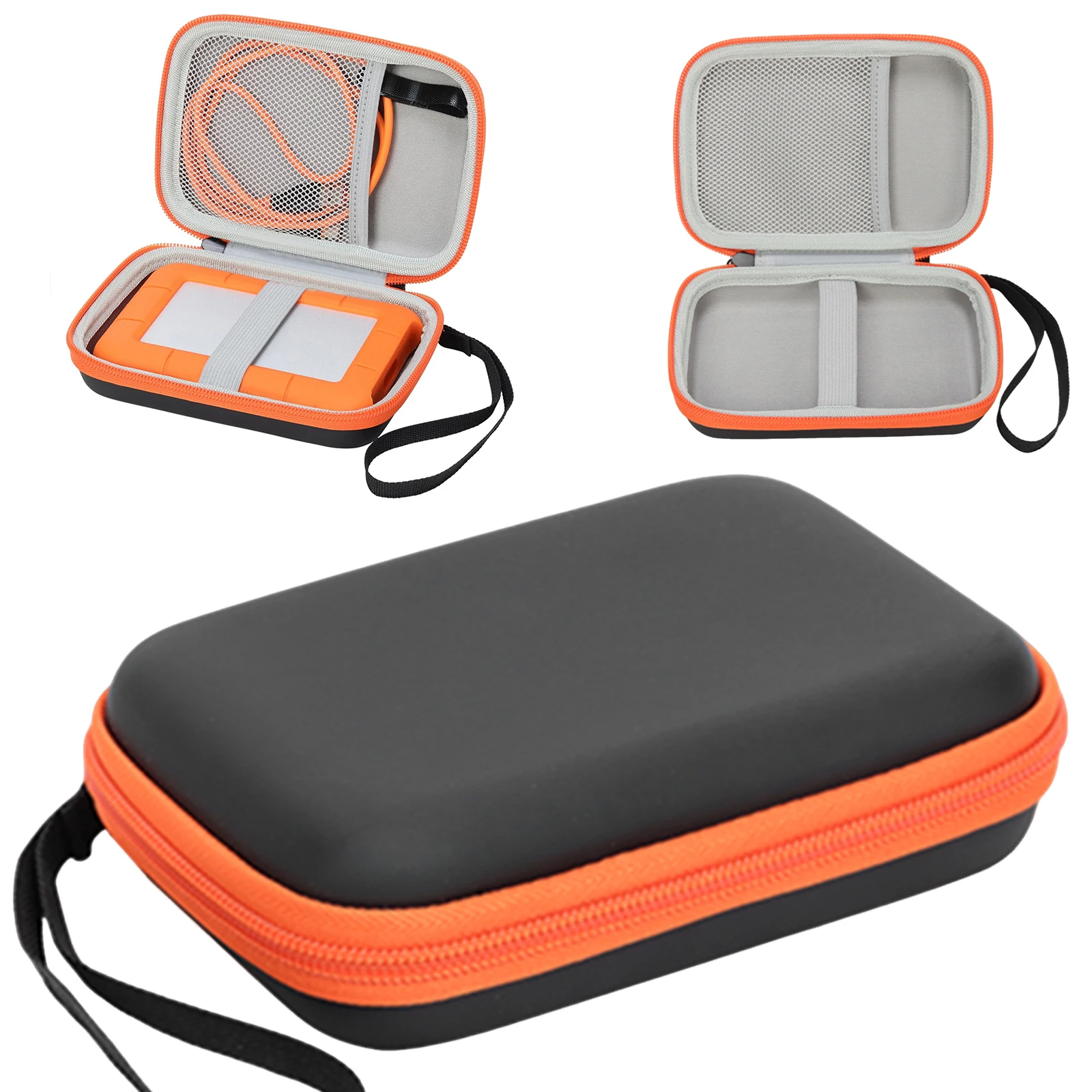 

Carrying Case with Mesh Pocket Portable Anti-scratch Protective Storage Bag Compatible for LaCie Rugged Mini 1TB/ 2TB/ 4TB/5TB