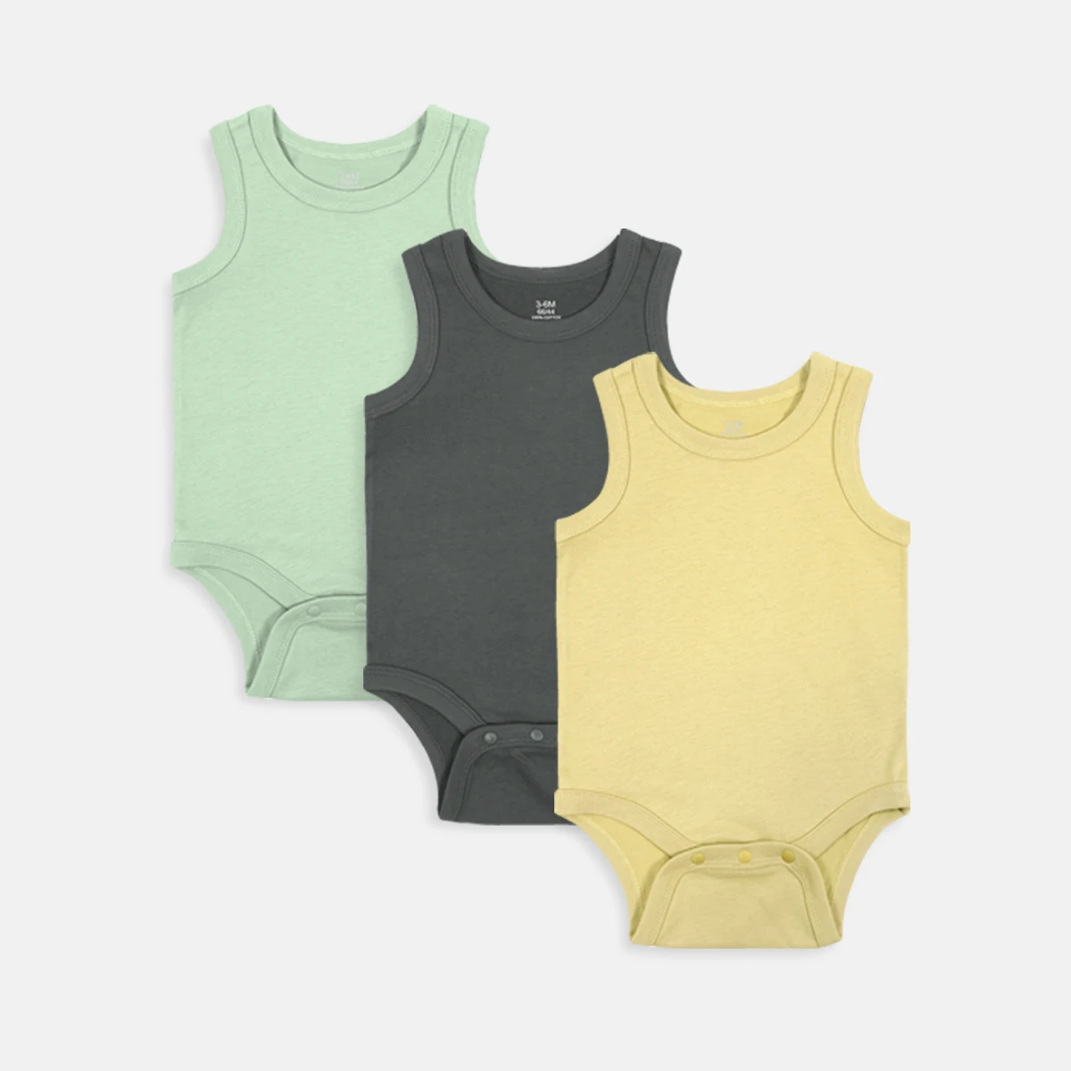 2024 Summer New Baby Boy 3pcs Round neck vest jumpsuit Baby sleeveless cotton home clothing 3 to 18 months old baby jumpsuit