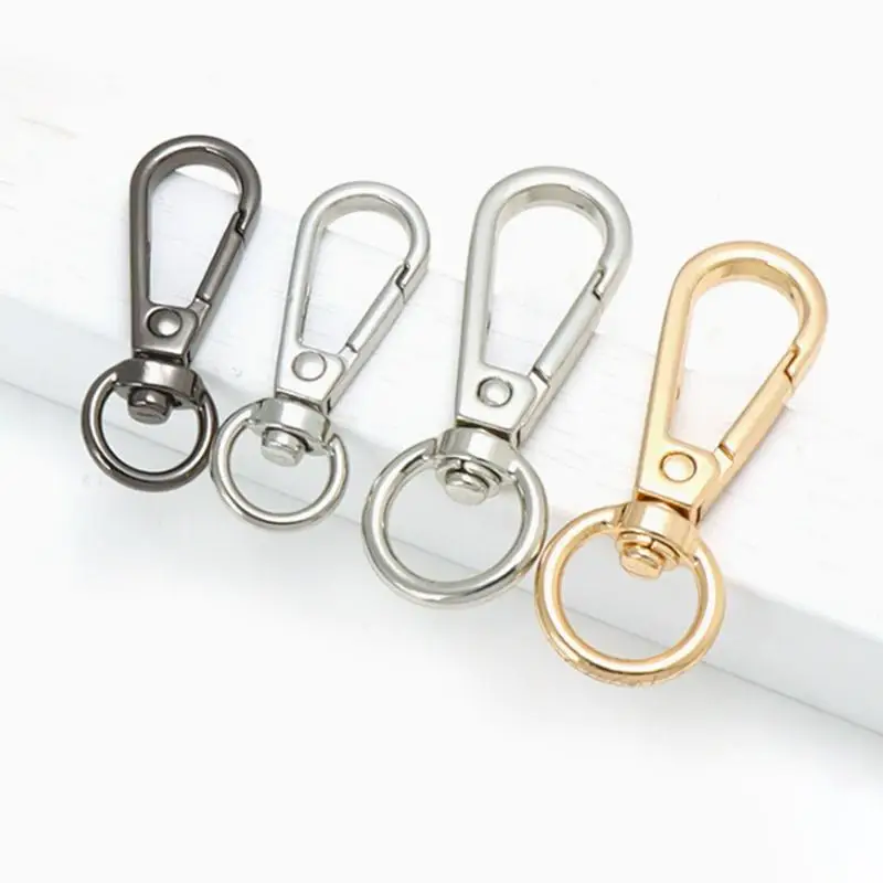 10 Stück Drehkarabinerhaken aus Zinklegierung mit robuster, rostfreier Konstruktion für DIY-Taschen, Schlüsselanhänger, Lanyard und Bastelprojekte – Detail 4