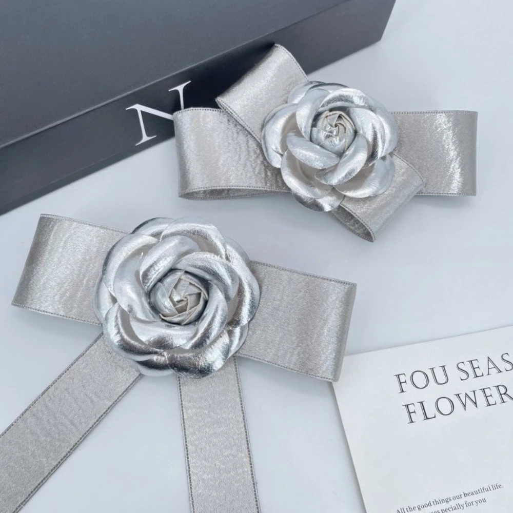 

Fashion Camellia Flower Hair Clip Elegant Bow Spring Clips Headwear Barrette Korean Hair Accessories for Women Girls