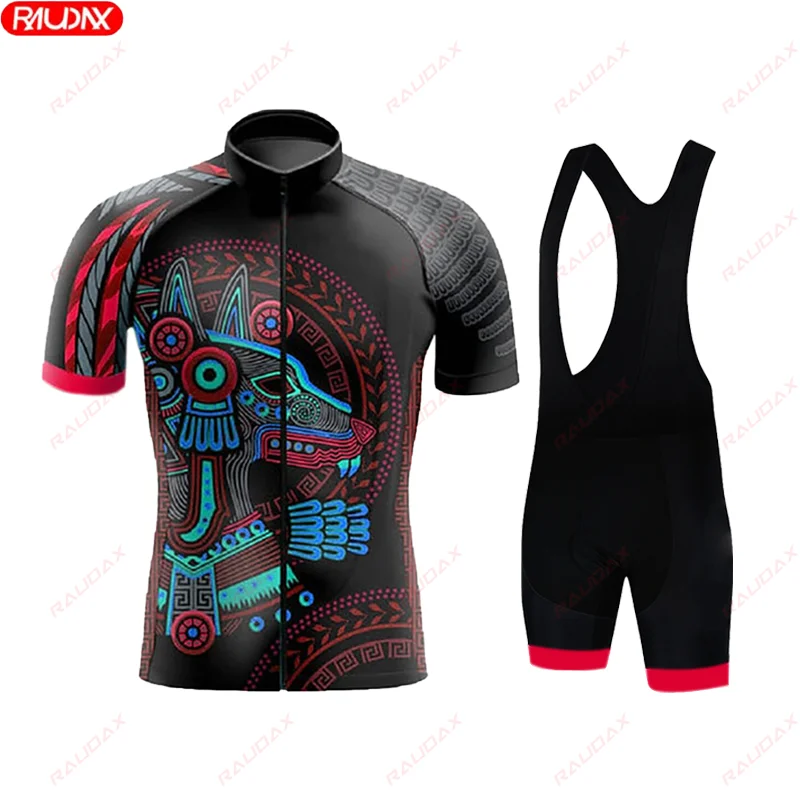 2024 New Summer Bicycle Short Sleeve Set Men\'s Bicycle Set Mountain Bicycle Breathable bib shorts set Track Bicycle Sportswear