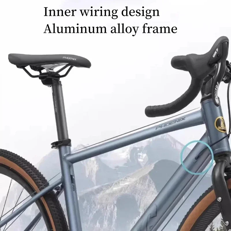 700Cx38C الحصى الدراجة الألومنيوم الإطار عبر البلاد bicicleta الفرامل المتكاملة إطارات دراجة تسلق الجبال خفيفة الوزن سباق قطرة بار الطريق دراجة الكبار #6