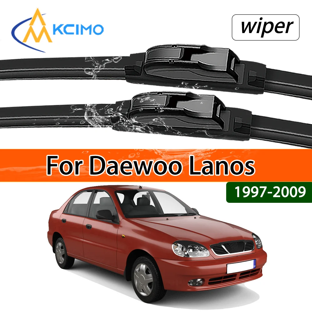 Ultimate 2 Front Wiper Blades For Daewoo Lanos T100 1997-2002 Ensures Clear Vision & Safe Driving in Rain Snow or Sun