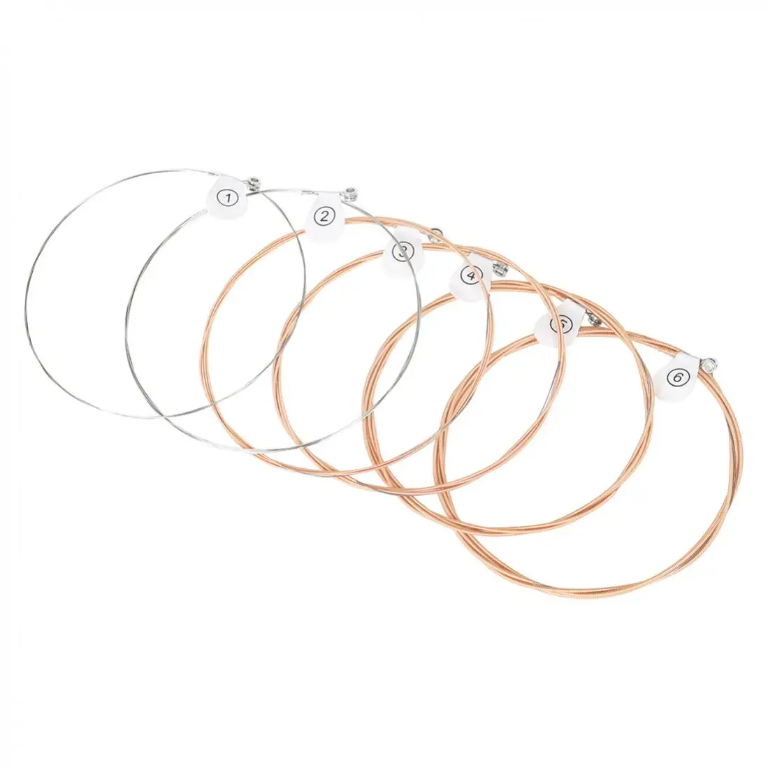 6pcs/set  Acoustic Folk Guitar String with Anti-Rust Coat 012-053 Inch  Winding Guitar Strings