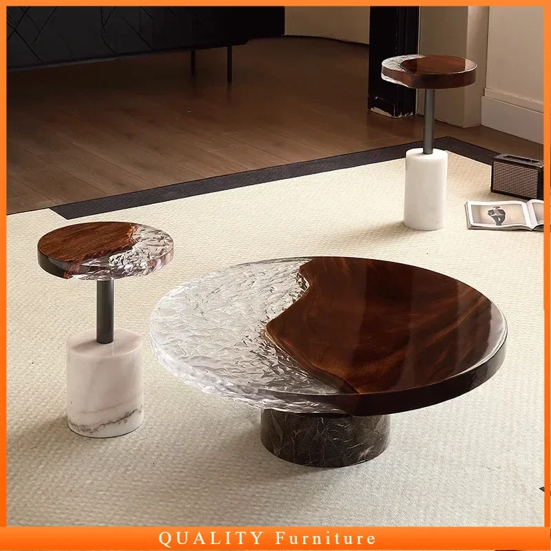 

Nordic Modern Coffee Table Luxury Designer Books Industrial Coffee Table Minimalist Aesthetic Unique Glass Couchtisch Furniture