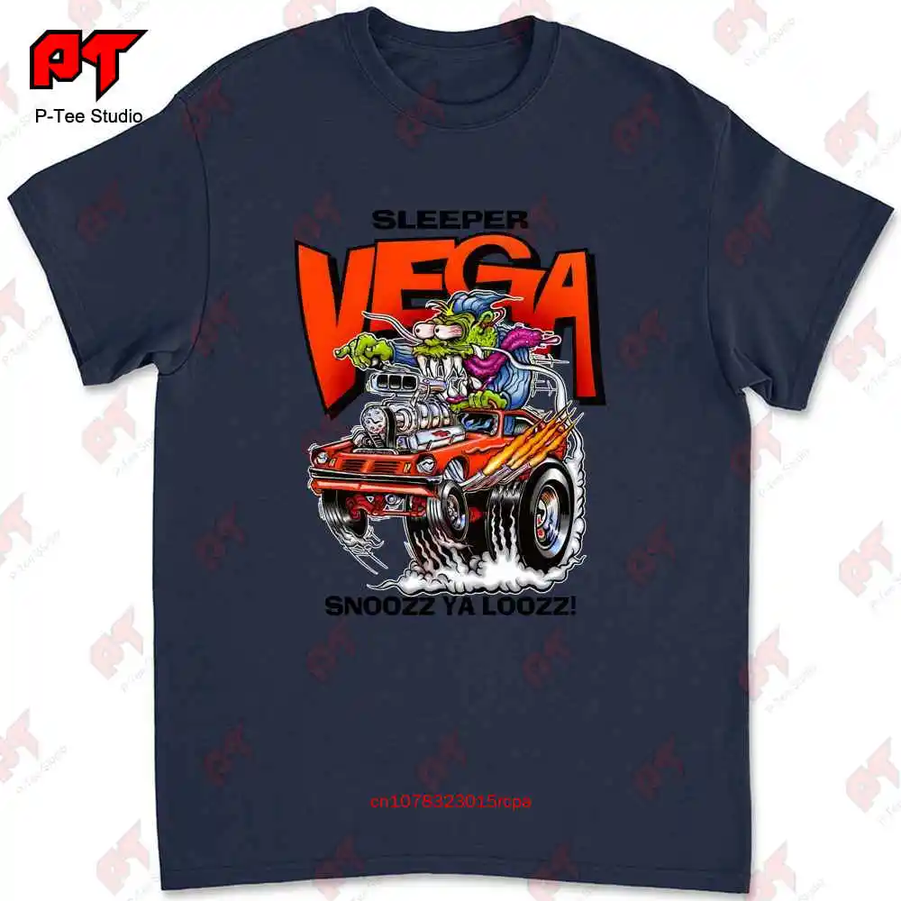 Rat Fink Sleeper Vega Car Culture Nostalgia Hot Rod Drag Racing T-shirt 531Z