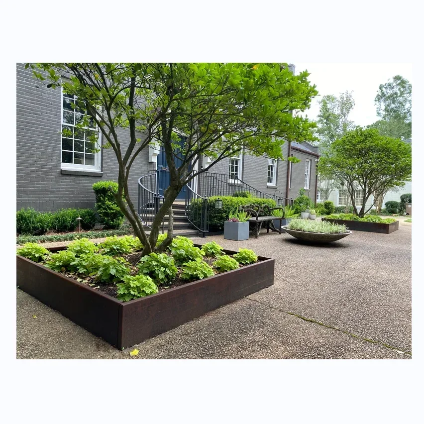 

'garden large metal raised planter bed vegetable planter boxes corten steel raised planting garden beds