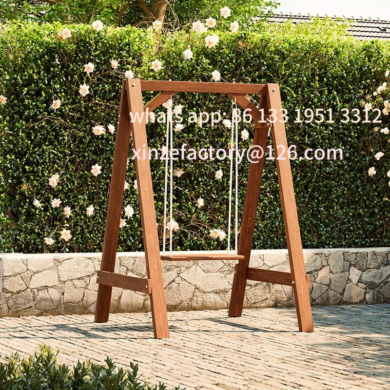 

Customizable outdoor courtyard Internet celebrity preservative wood swing home leisure single