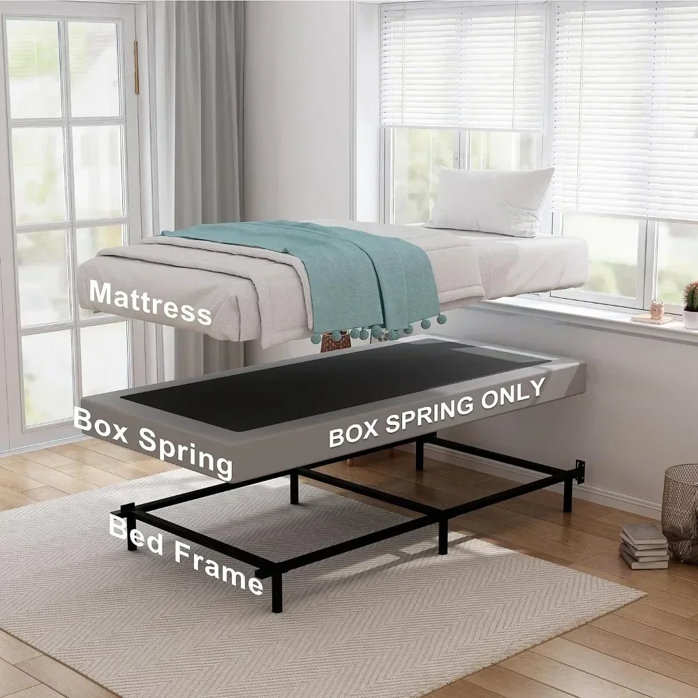 Gdduck Double Box Spring, Mattress Basic, Black Firm Heavy Duty, No Noise Bed, 5