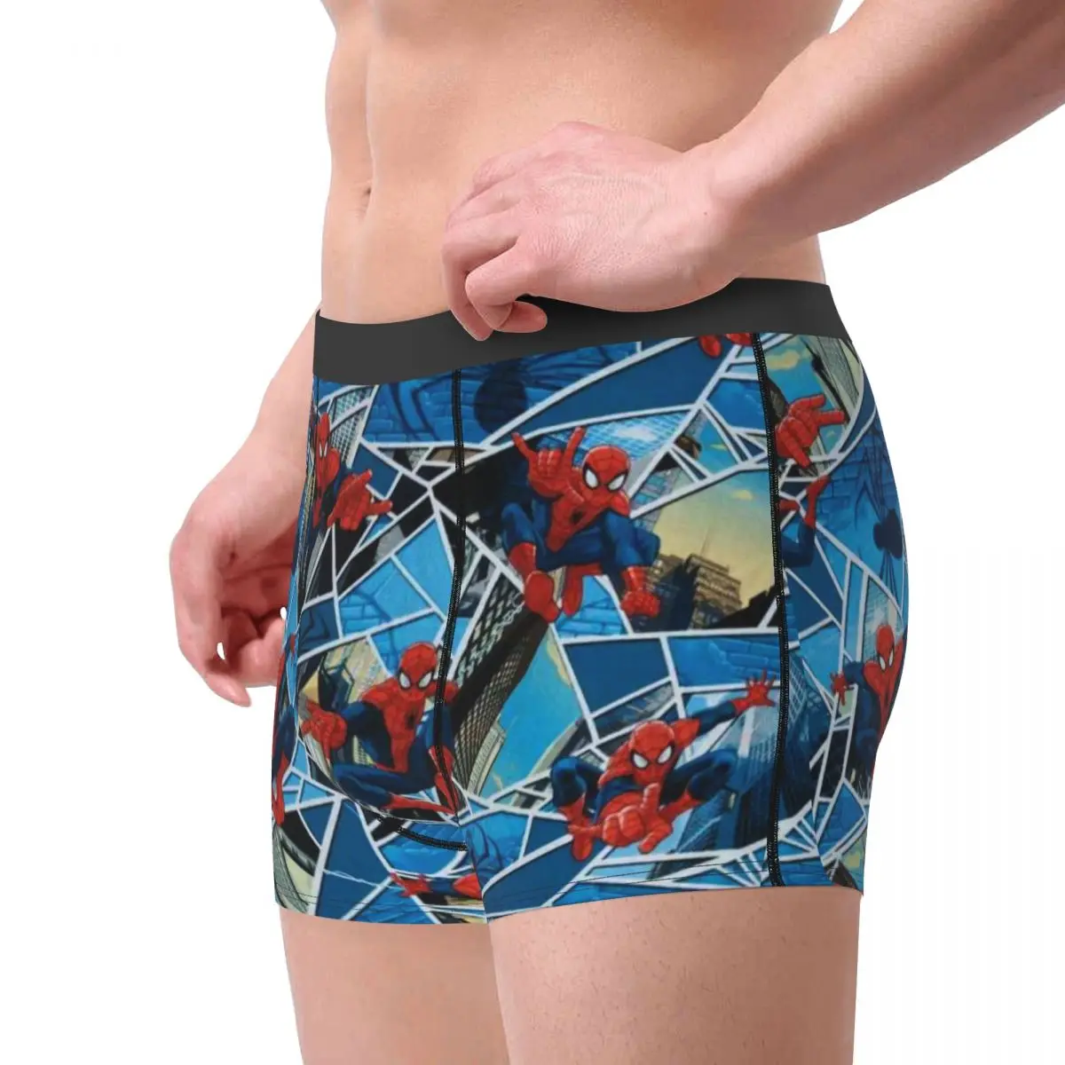 Custom Spider Cobweb Hero Underwear Male Printed Spider Man Boxer Briefs Shorts Panties Soft Underpants