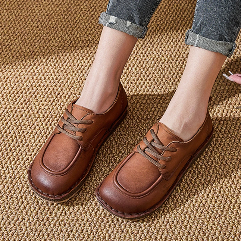 

Flats Women Loafers Shoes Fashion Casual Cozy Leather Shoes 2026 Spring Woman's Sneaker New Trend Walking Sport Zapatos Fmelae