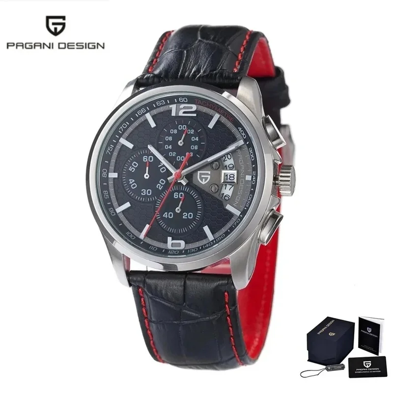 2026 Pagani Designed 3306 Multifunctional Waterproof Sports Men's Chronograph Watch Leather Shi Ying Military Watch Ideal Gift.