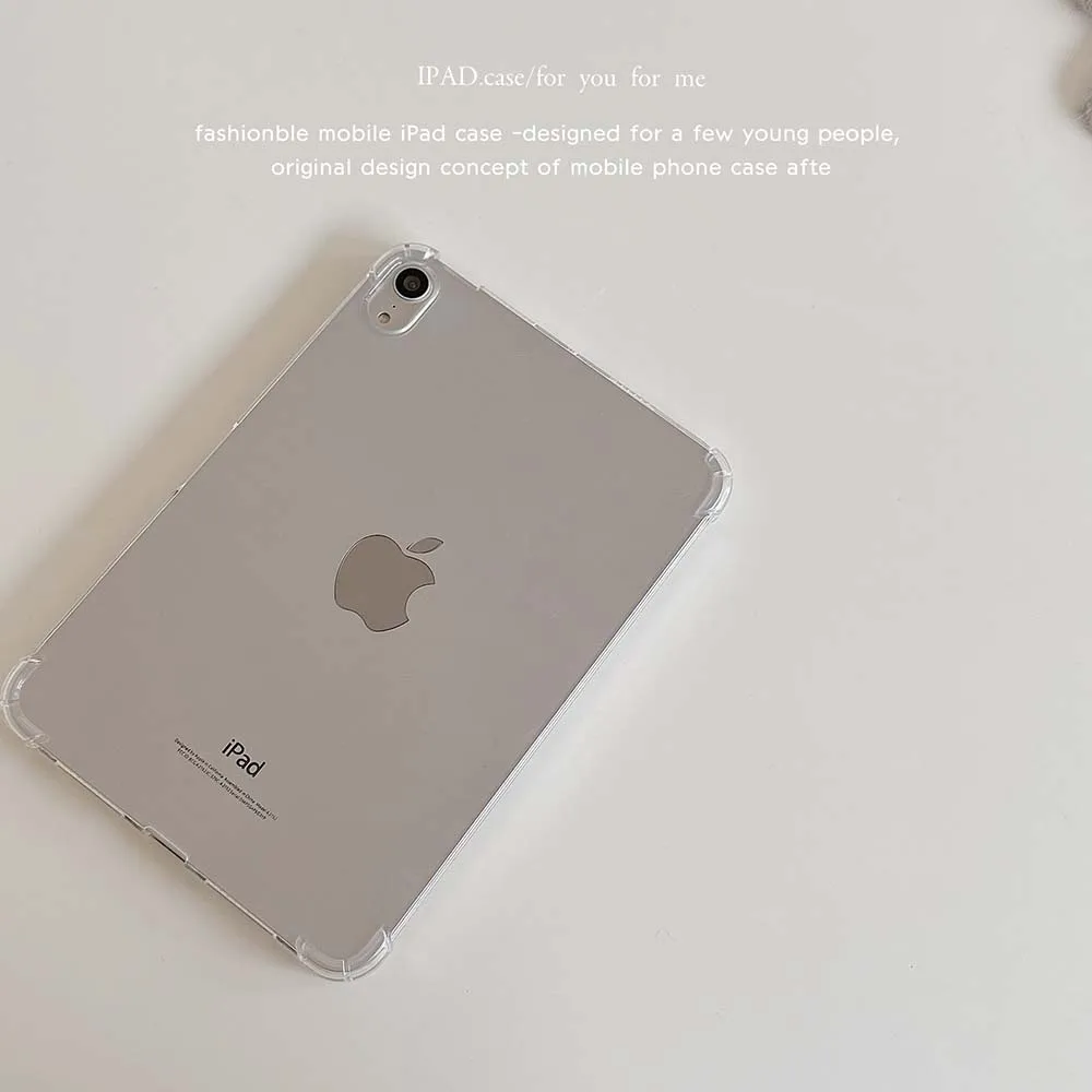 4 Angle Shockproof Style Case For iPad Mini 4 5 7.9" 6 8.3" Simple Clear Soft TPU Cover Skin