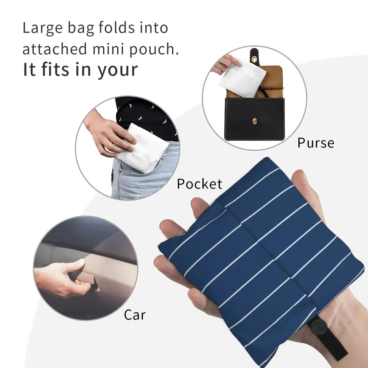 3PCS Portable Shopping Bag Waterproof Shopping Folding Tote Bag Reusable Eco-Friendly Large Capacity Grocery Handbag 615494324