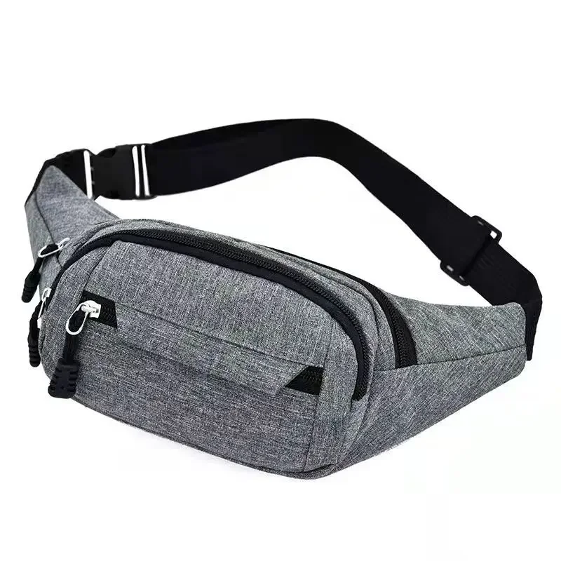 Men's Breast Package Waterproof Outdoor Sports Bag Canvas Pouch Korean-style Waist Bag Fanny Pouch Crossbody Male Banana Bag