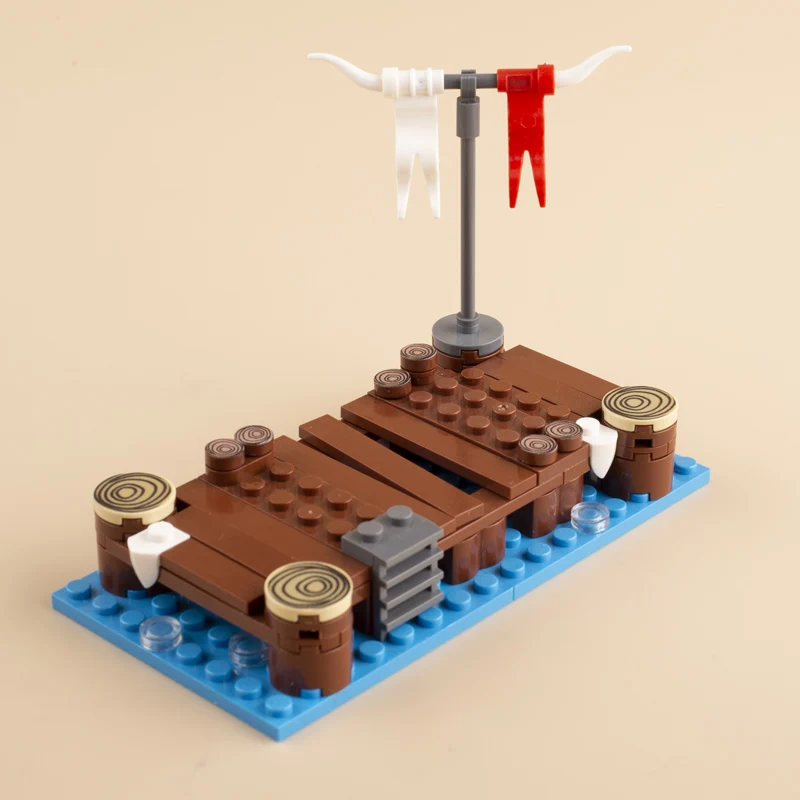 BRICKPANDA Mittelalterliche Militärburg Belagerungsmaschinen Bausteine Schlagring Lagerfeuer Katapulte Waffen Rack Rüstung Helme Ziegel Spielzeug 9