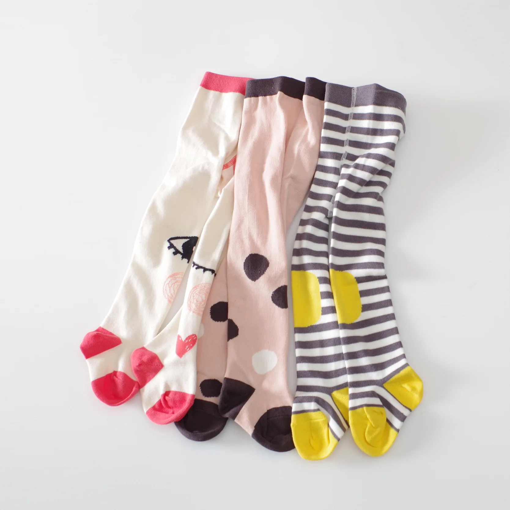 1-9 Years Spring Children Tights Cartoon Cat Baby Girl Pantyhose Cotton Knitted Cotton Cute Kids Stocking Baby Pantyhose Tights