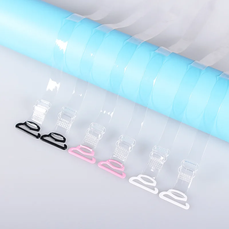 1Pair 1cm Width Non-slip Transparent Shoulder Strap Invisible Bra Underwear Strap DIY Accessories