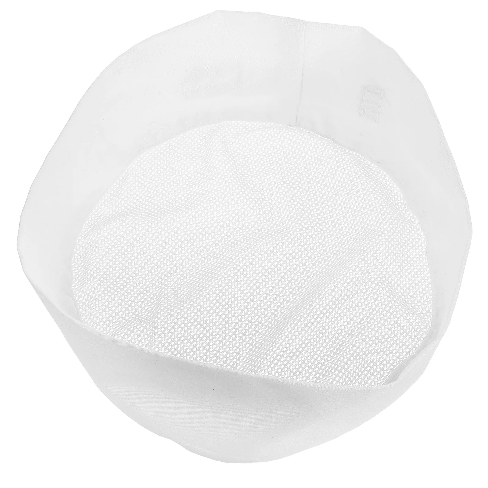 

White Chef Hat Breathable Mesh Top Adjustable Strap One Size Cooking Baking Kitchen Workwear Cooling Skull Cap For Adults