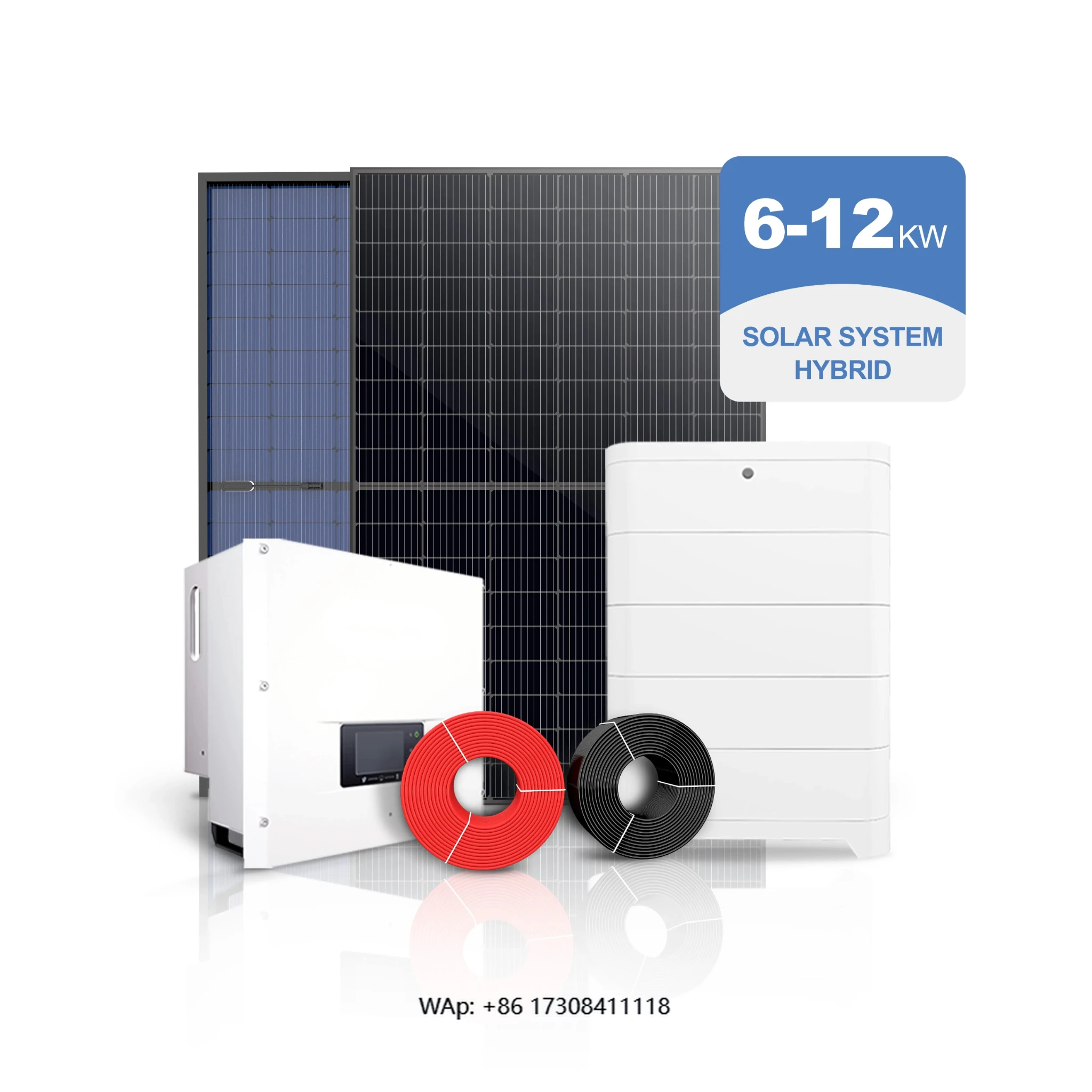 Complete Off-Grid 3 5 8 10 kW Solar Panel Kit Monocrystalline Silicon with  Controller for Home Lithium Ion Battery