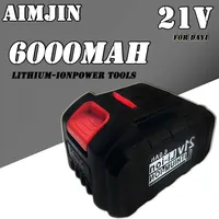 Lithium-ion 21V 3000/6000/9000mAh Rechargeable Power tool Battery Suitable for Dayi Cordless Electric Wrench Car impact wrench