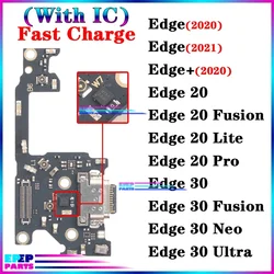 Usb-коннектор для зарядного устройства Motorola Moto Edge + 20 30 Fusion Plus Lite Pro Neo Ultra 2020 2021, гибкие порты для зарядки