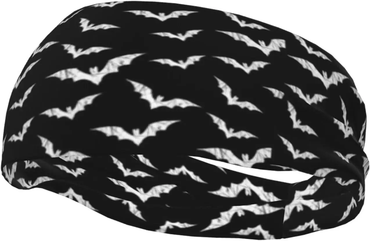 Diademas góticas de murciélago, banda para el sudor de estrellas y Luna, bandas para el pelo de verano a la moda para tenis, baloncesto, correr, gimnasio, hacer ejercicio