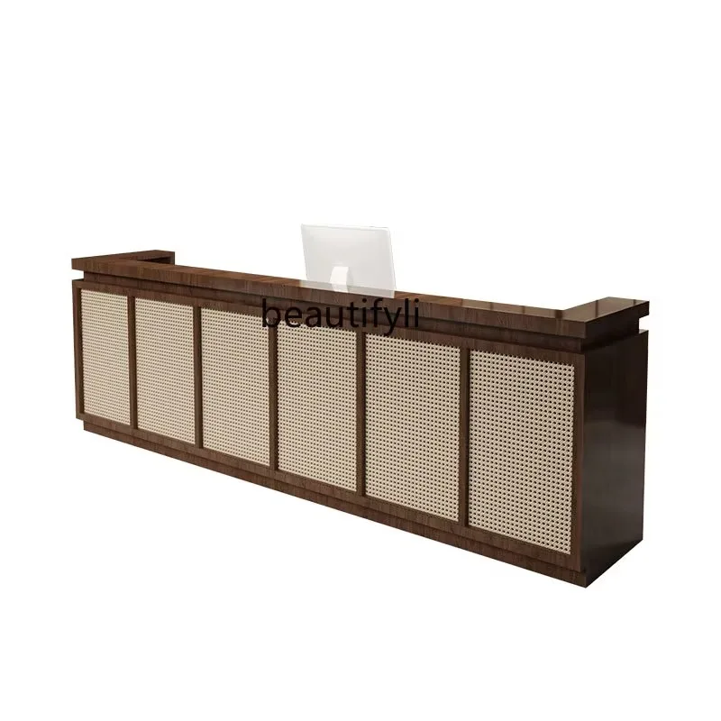 M45   Cashier Reception Desk Reception Desk Tea Restaurant Front Desk Japanese and Korean Restaurant Bar Counter Beauty Salon