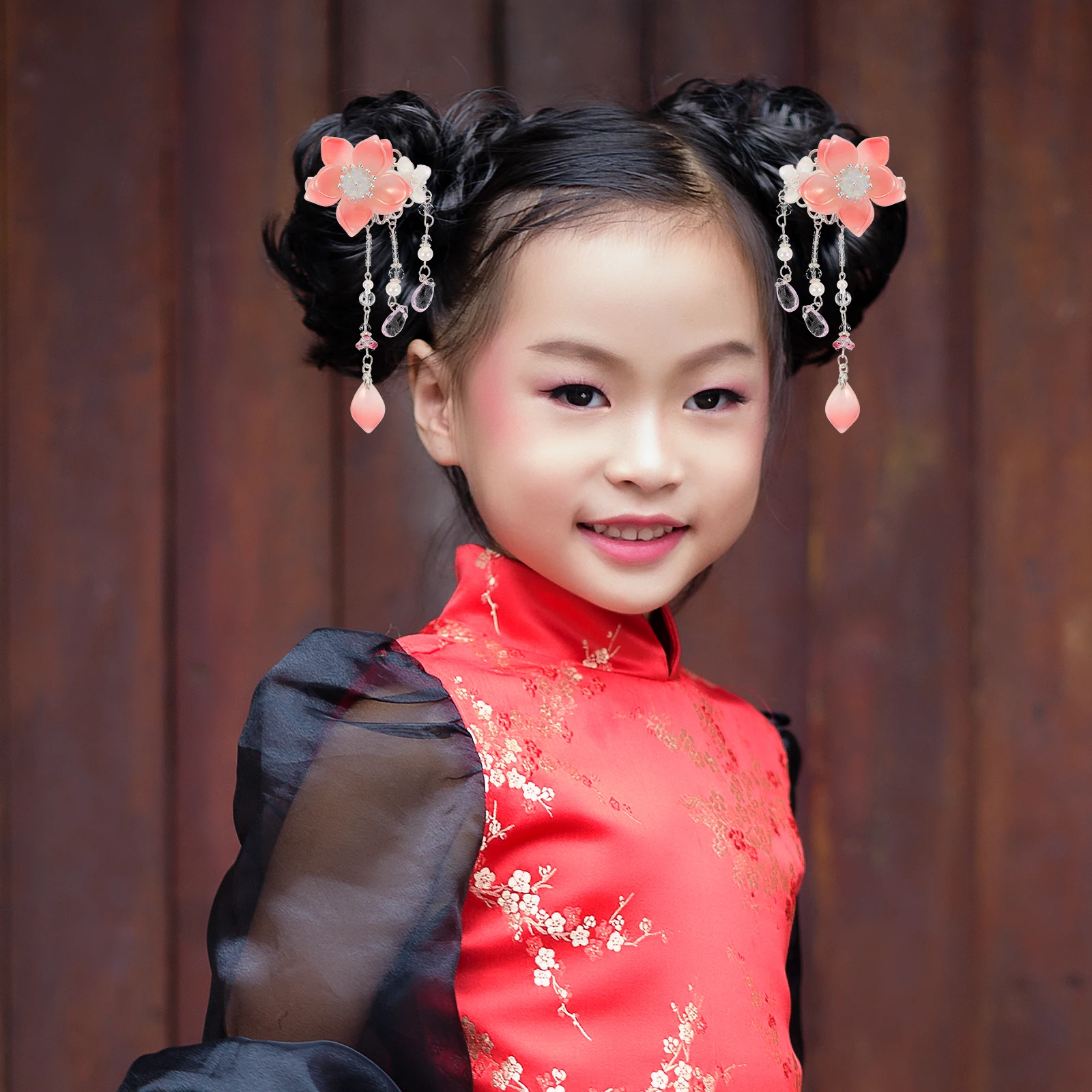

Flower Hairpins Durable Chinese Style Long Clip Women Girls Hanfu Party Stage Performance Aesthetic Tassel Hair Accessories