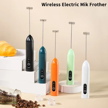 Mini Milk Frother Electric Egg Blender Coffee Whisk Mixer USB Rechargeable Handheld Mixer…