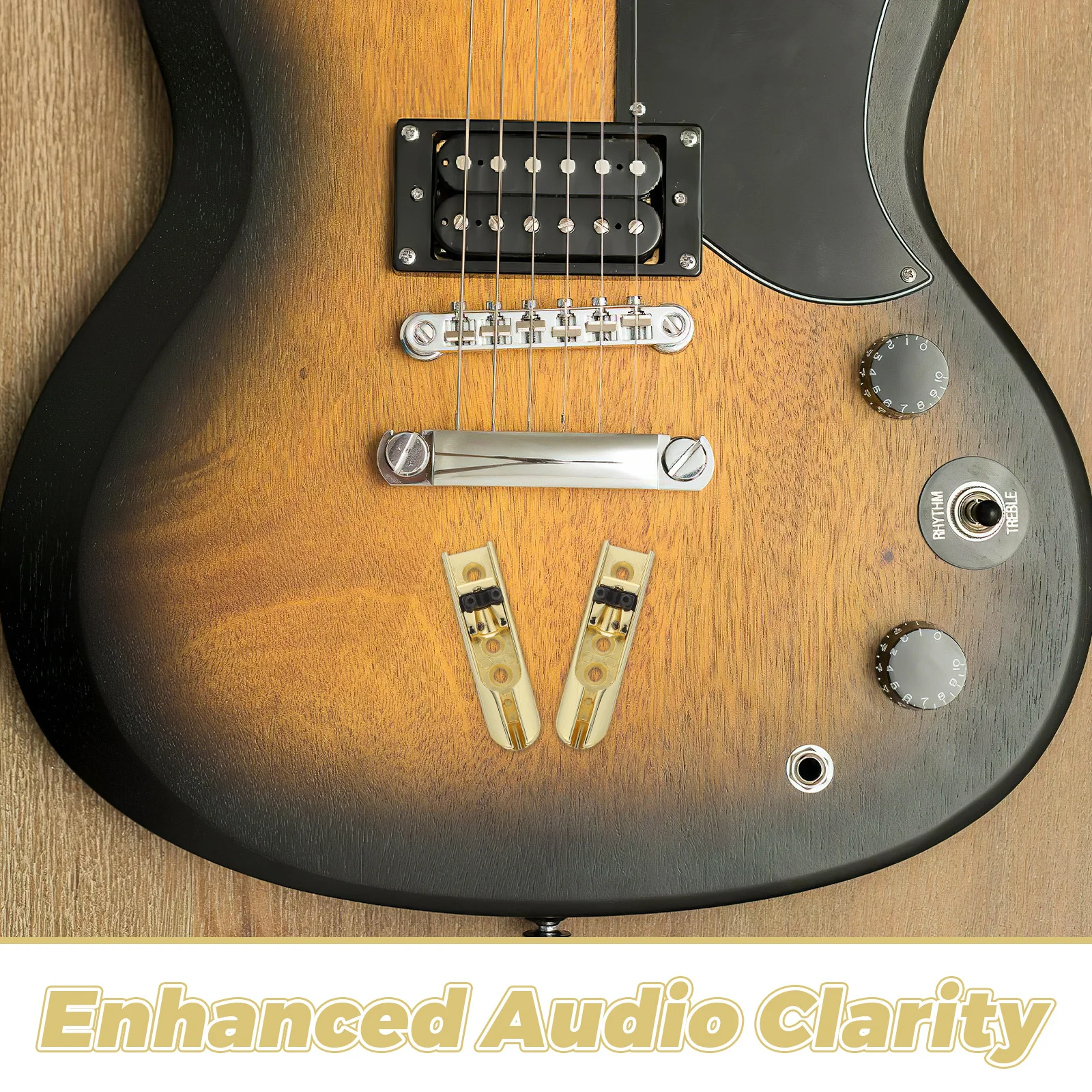 4 قطعة جسر باس كهربائي مقطوعة الرأس مجموعة معدنية ضبط دقيق سهل التركيب ملحقات الجيتار إطار الجسر الكهربائي #6