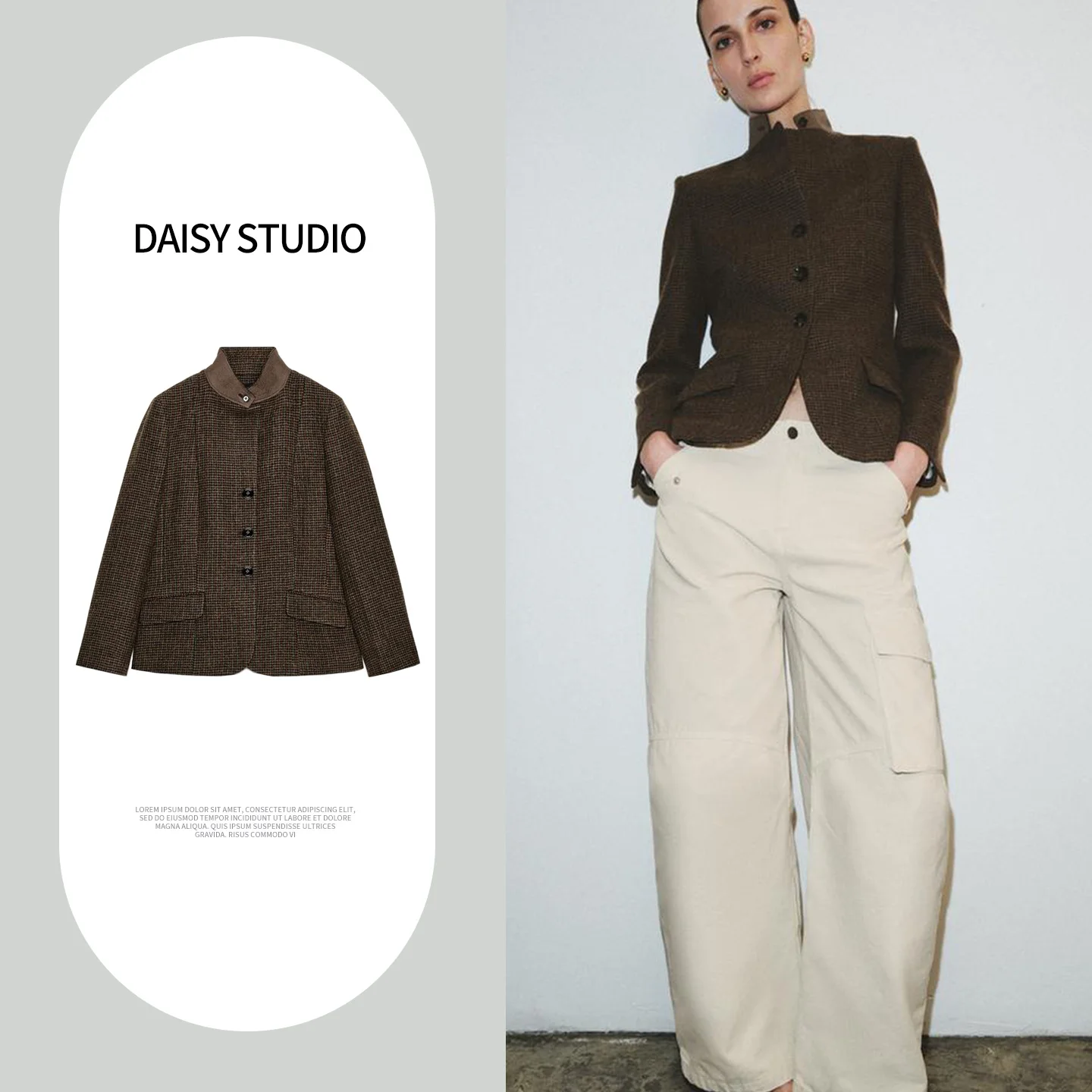 

Весенняя новинка: Женский приталенный пиджак с высоким воротником, длинными рукавами и одной пуговицей, повседневный, из полиэфирного волокна