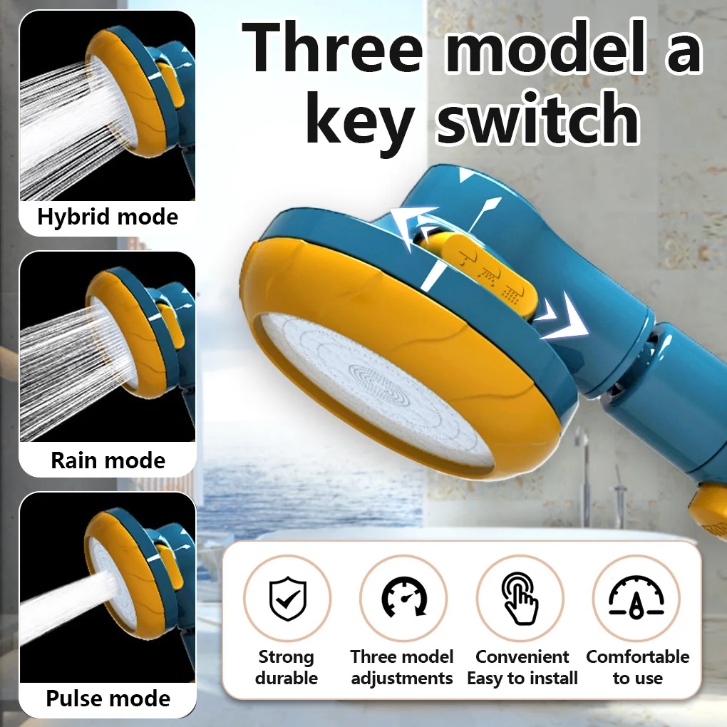 

Handheld Rainfall Showerhead High Pressure Shower Head Household Bathroom Spray Nozzle Home Hotel Bathroom Accessories