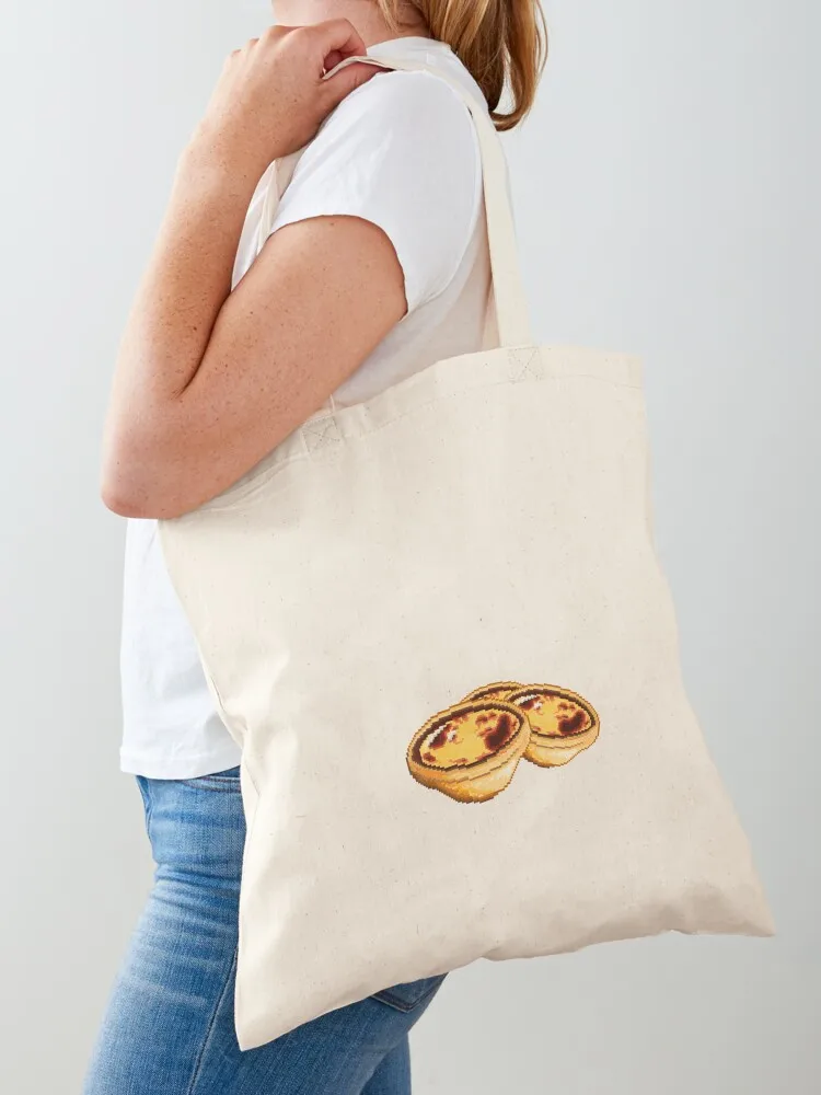 Pixel Custard Tart (pastel de nata) Tote Bag Fabric bag personalized tote tote bags cloth bags Cloth bag