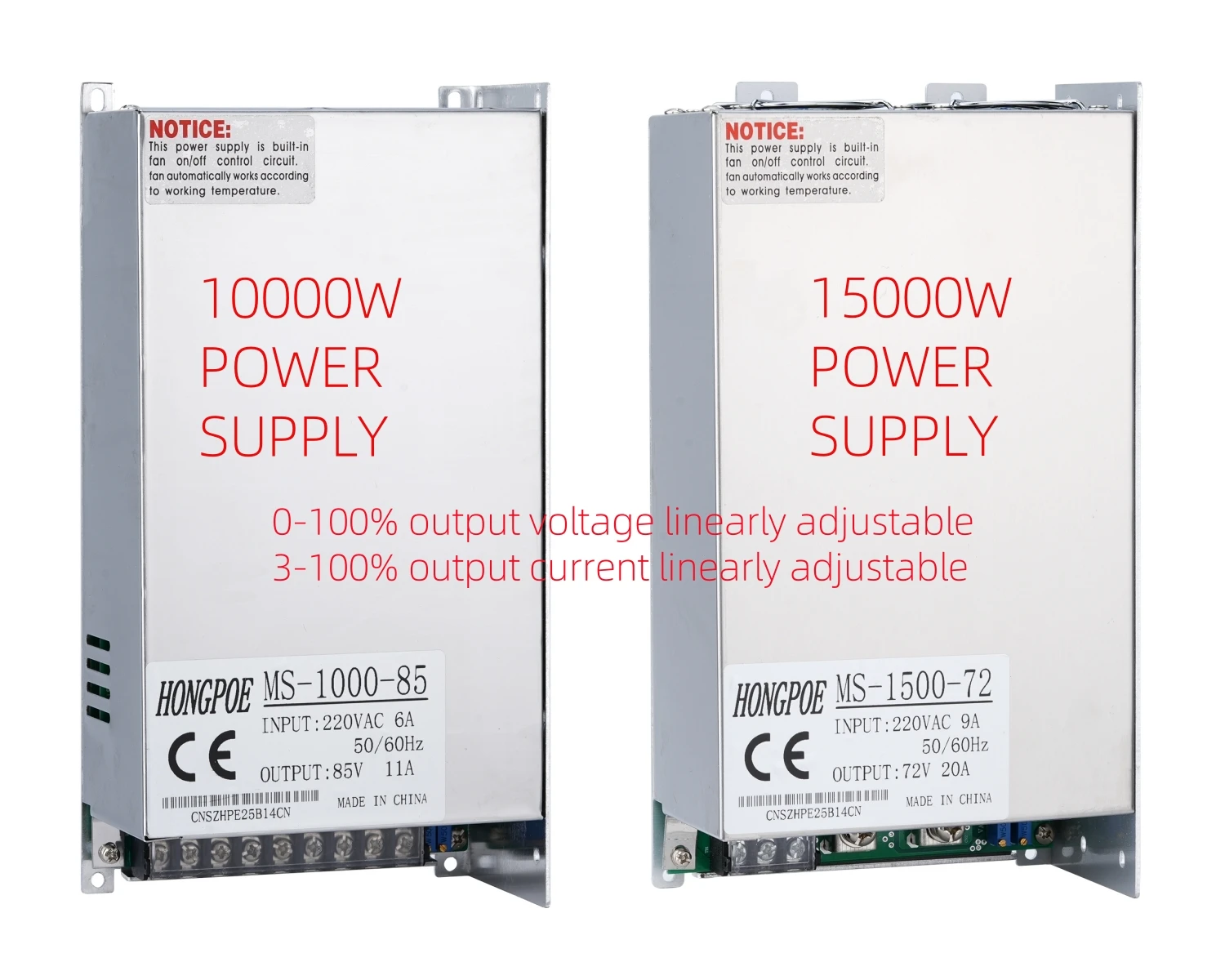 0-12V 15V 24V 27V 30V 36V 48V 60V 72V 85V 90V 100V 110V 150V 200VDC 100-240V Ac To Dc Smps 1000W 1500W Adjustable  Power Supply