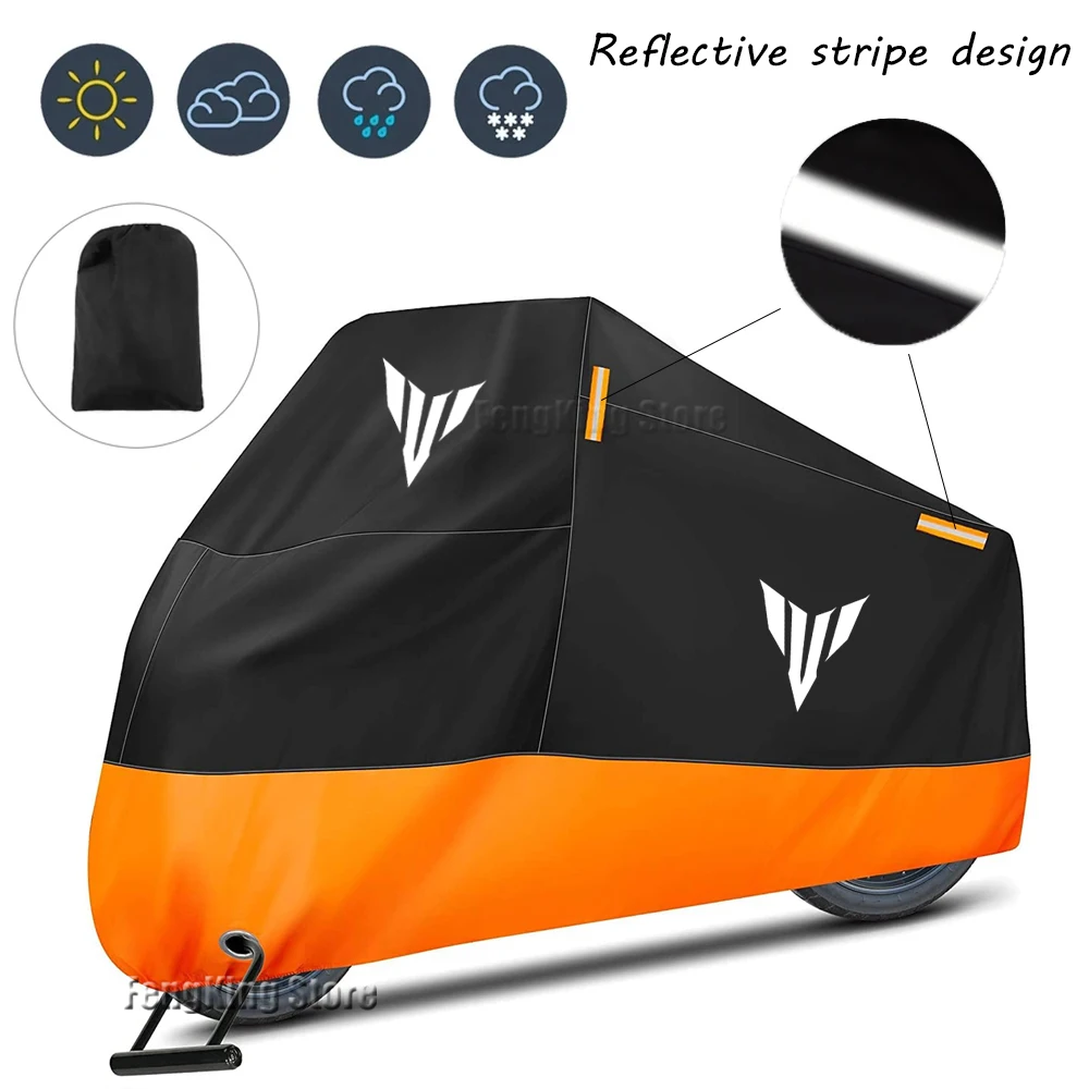 

For YAMAHA MT01 MT09 MT07 MT10 MT03 MT 09 07 03 10 Motorcycle Cover Waterproof Outdoor Motorbike Rain Dustproof UV Protector