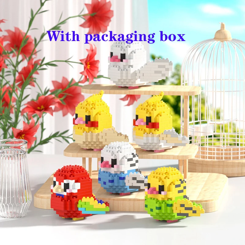 

Animal Bird Building Blocks Toy for Children Girl 8 Year Old Kids Birthday Gift Mini Educational Parrot Assembling Brick Boy Toy