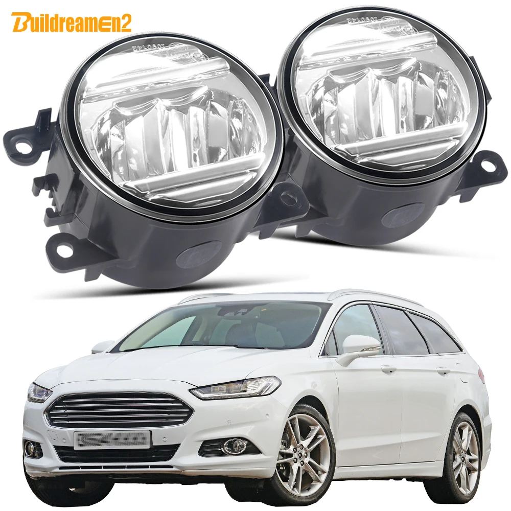 2 X 30W Car Fog Light Assembly LED Fog DRL Daytime Running Lamp H11 12V For Ford Fusion (JU) Hatchback 2002-2012 (Europe Model)