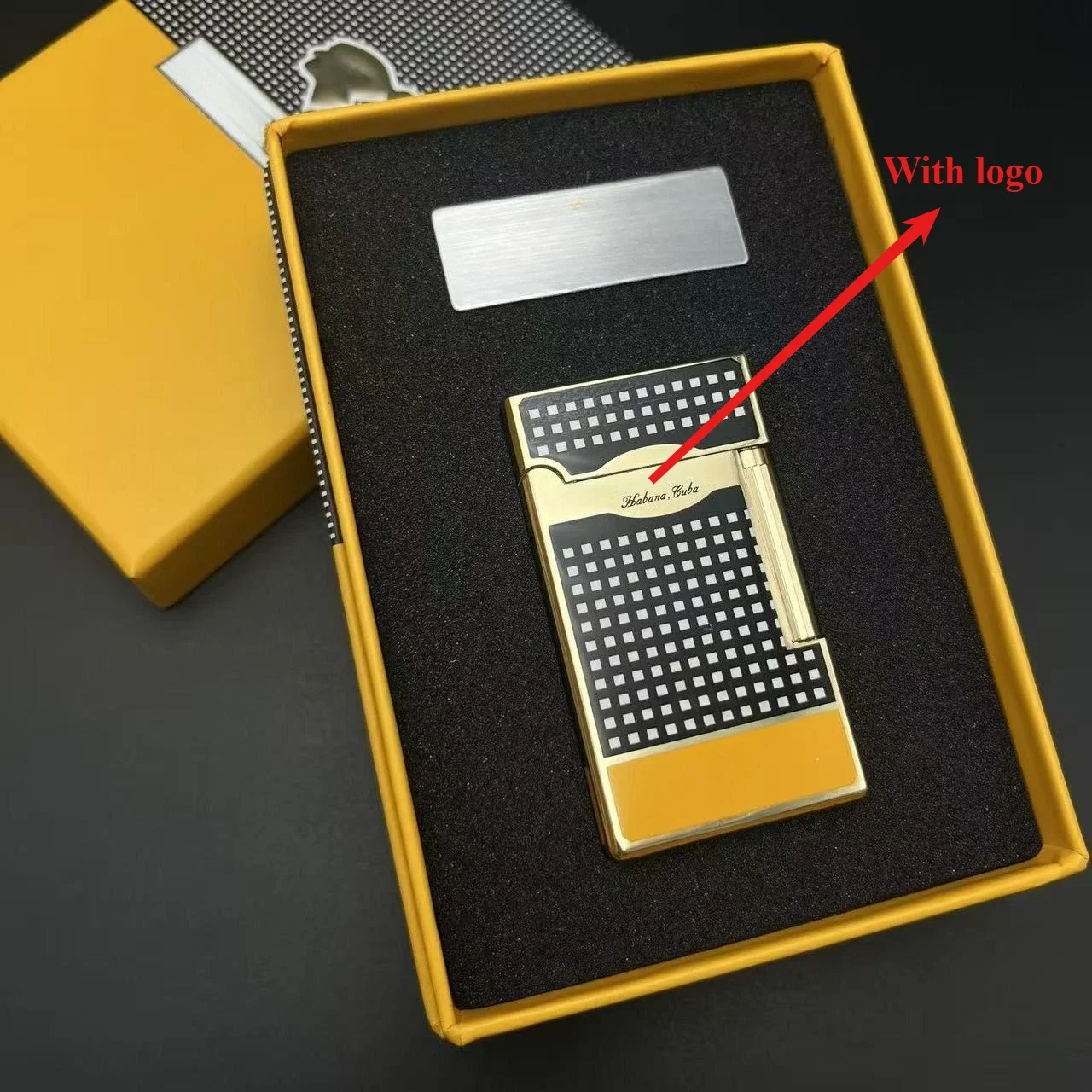 

Original Brand COB Cigar Lighter Metal Direct Impact Windproof Lighter Outdoor Ignition Small Tool High End Men's Gift