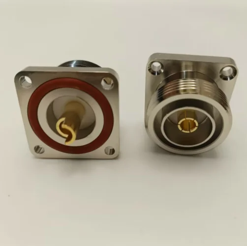 1PC L29 DIN Female  4hole Flange Mount Socket Solder for Panel Chassis Coax Adapter L29 7/16 DIN Connectors