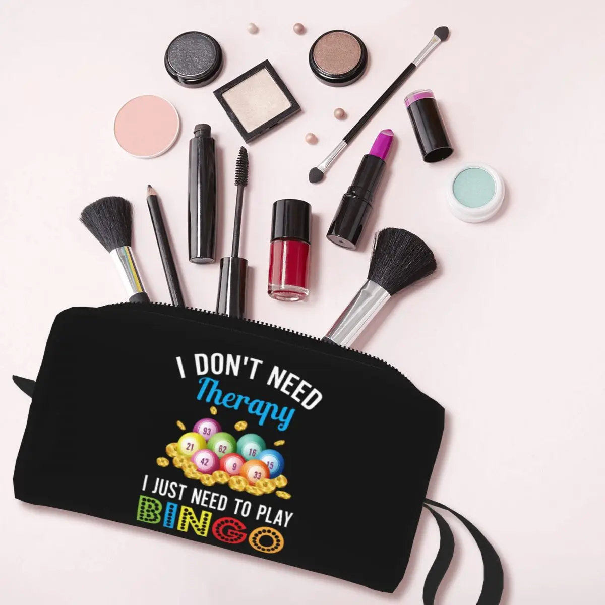 Fashion Hot Game Bingo Travel Toiletry Bag for Women Makeup Cosmetic Bag Beauty Storage Dopp Kit