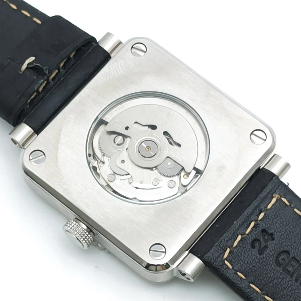 2025 Square 42mm Watches For Mens High Quality Square  NH35 Automatic Watch Luminous Dial Sapphire Leather Straps