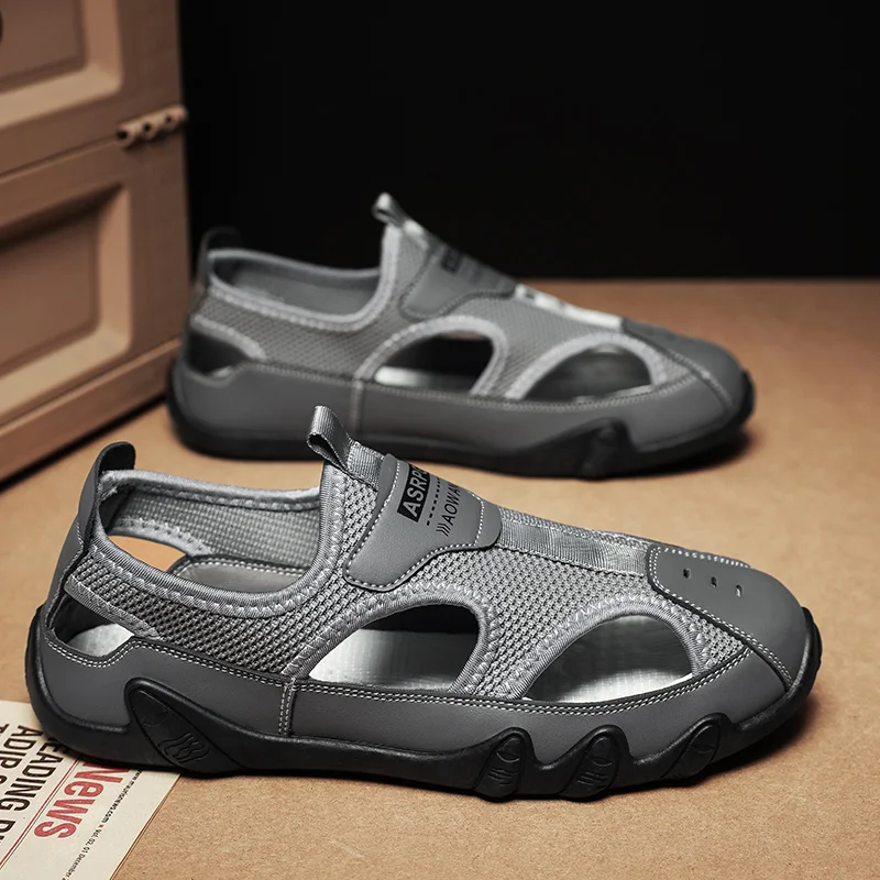 

Hot Sale Hollow Men's Summer Sandals Comfortable Baotou Beach Shoes Man Outdoor Non-slip Casual Shoes for Men sandalias hombre
