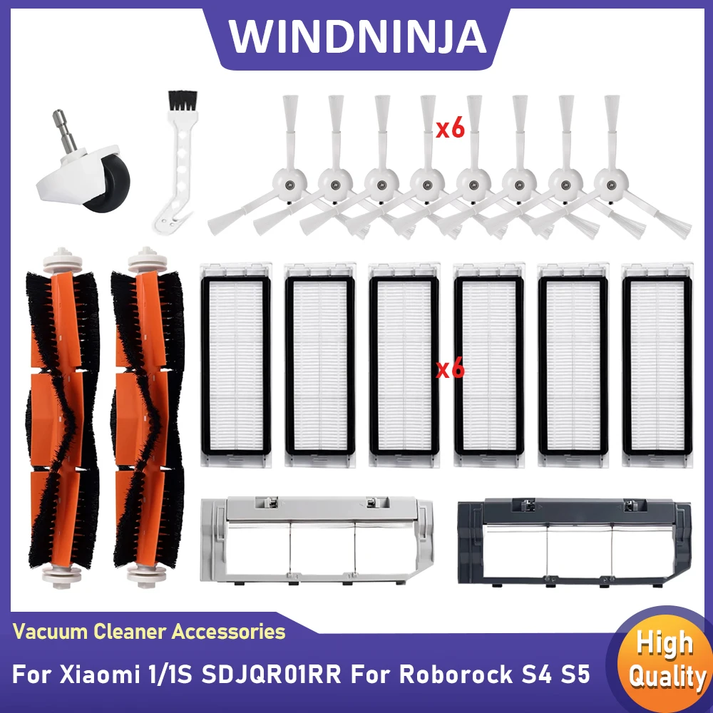 For Xiaomi Mi Robot 1 / 1S SDJQR01RR SDJQR03RR For Roborock E3 S4 S4 Max S5 Main Side Brush Filter Mop Vacuum Cleaner Accessory