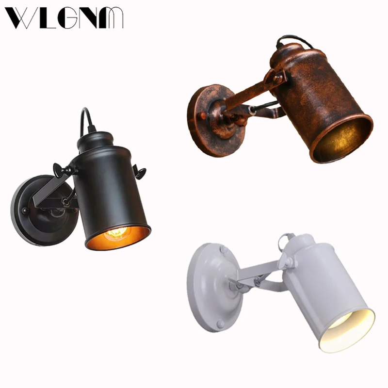 Vintage Retro Wall Lamp Lights Fixtures for Corridor Loft Cafe Restaurant Industrial Style Country Indoor Home Decoration E27